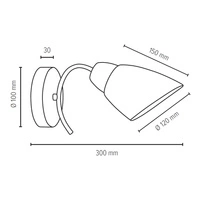 Viletta Wood Kinkiet 1xE27 Max.60W Dąb Olejowany/Chrom/Biały 8141174