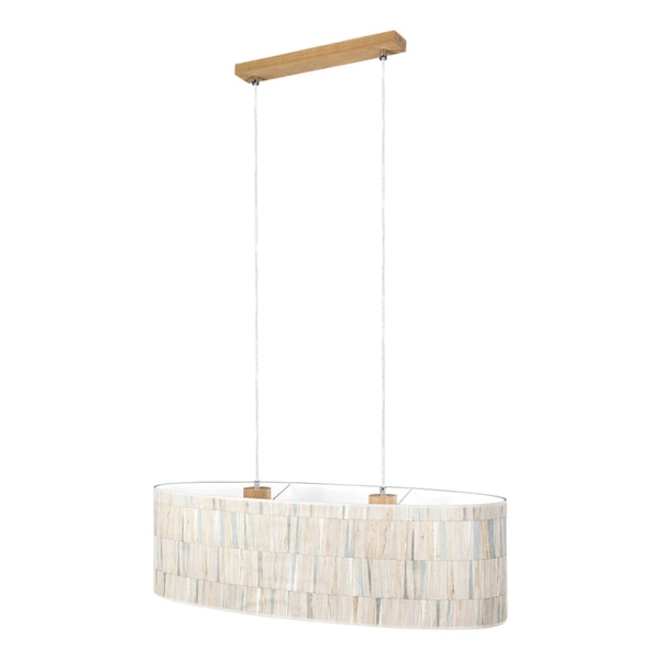Malo Hanging Lamp 2xE27 Max.40W Oiled Oak/Transparent PVC/Multicolor 17150274