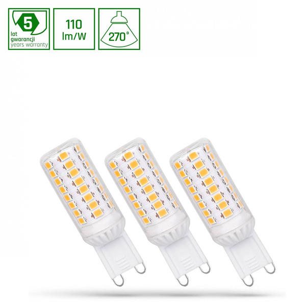 LED G9 230V 4W CW DIMMABLE SMD 5 LAT PREMIUM      3-PACK SPECTRUM