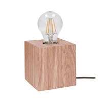 Trongo Square Table Lamp 1xE27 Max.25W Oiled Oak/Anthracite 7171174