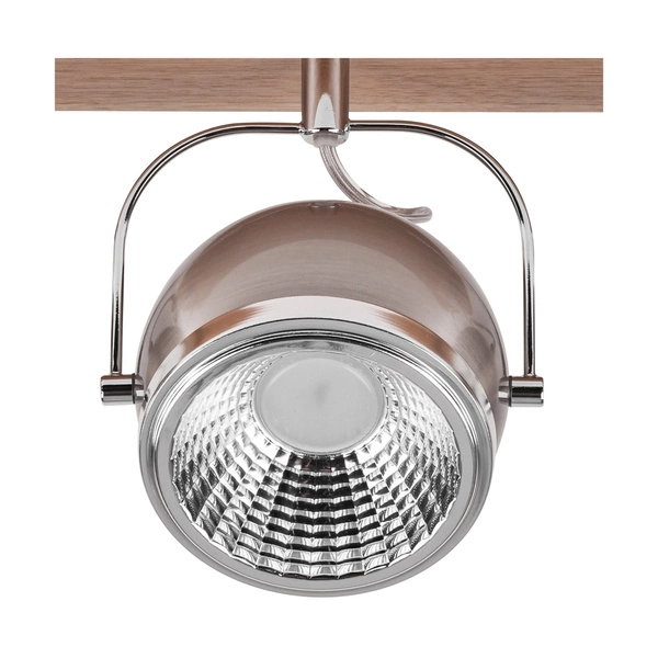 Lampa sufitowa z drewna Ball w zestawie 3xGU10 6W LED Olejowany Dąb/Satynowy Metal/Chromowany Metal 5031374