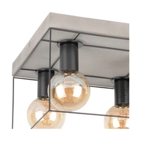 Gretter Concrete Ceiling Lamp 4xE27 Max.60W Gray Concrete/Black Metal 919408436