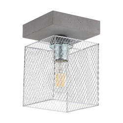 Gittan Wall Lamp 1xE27 Max.60W Gray Concrete/Chrome Metal 8172136