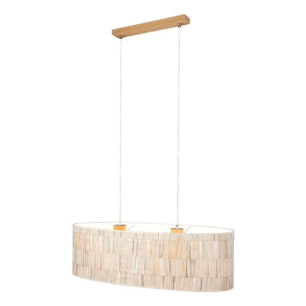 Malo Lampa Wisząca 2xE27 Max.40W Dąb Olejowany/Transparentny PVC/Multicolor 17150274