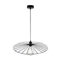 Lampa wisząca Antonella 1xE27 Max.60W Czarny kabel metalowy/czarna tkanina 189449104