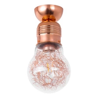 Bulb Ceiling Lamp 1xE27 Max.60W Copper Metal/Transparent Glass 2820113