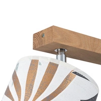 Hoja Ceiling Lamp 2xE27 Max.25W Oiled Oak/Multicolor Wallpaper 56747274