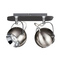 Ball Ceiling Lamp Incl.2xLED GU10 5W Satin/Chrome 5109287