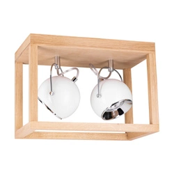 Roy Ceiling Lamp Incl.2xLED GU10 5W Oiled Oak/White Metal 5222274