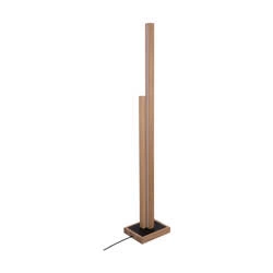 Soho Floor Lamp 2xLED 24V Int. 37.5W Oiled Oak/Black with Touch Dimmer 6027402300000