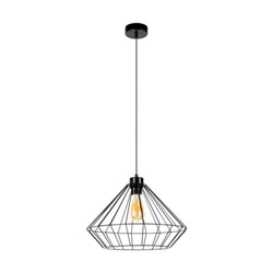 Raquelle Pendant Lamp 1xE27 Max.60W Black Metal/Black PVC Cable