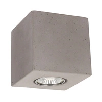 Concretedream Square Ceiling Lamp Incl.1xLED GU10 5W Gray Concrete 2576136
