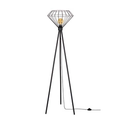 Raquelle Floor Lamp 1xE27 Max.40W Black Metal/Black PVC Cable 12570104