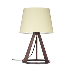 Konan Table Lamp 1xE27 Max.25W Walnut/Black/Cream