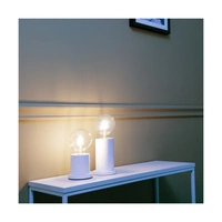 Lampa stołowa Tasse 1xE27 maks. 25W białe drewno bukowe/przezroczysty kabel PVC 7391102