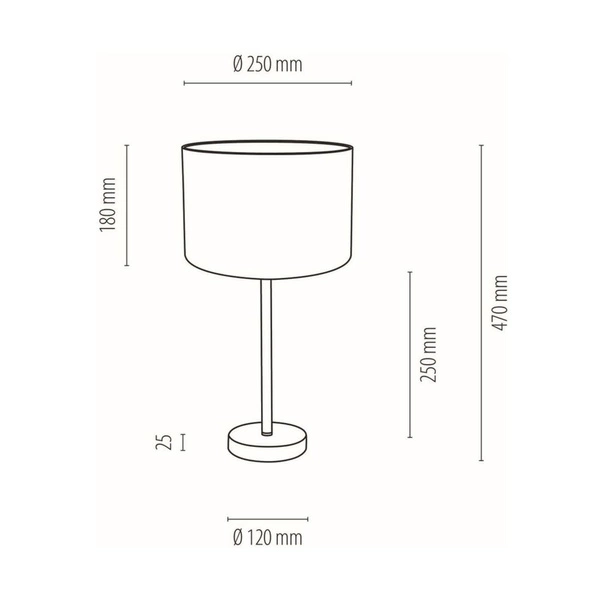 Dove Table Lamp 1xE27 Max.40W Black Metal/Black PVC Cable/Black Fabric Cable 724400104
