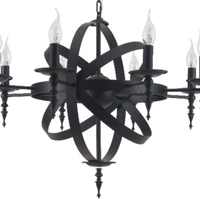 CAGE chandelier pendant lamp black 55cm 9500804