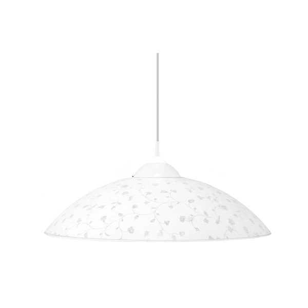 Flora Pendant Lamp 1xE27 Max.60W White Synthetic Material/White Synthetic Material Cable/White Glass 4044502A