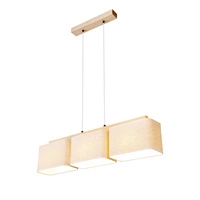 Boho Pendant Lamp 3xE27 Max.25W Oiled Oak/Transparent PVC/Beige 875910374