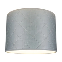 Cylindryczny abażur E27 H30 Srebrny Tkanina Syntetyczna A0934