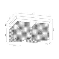 Gittan Ceiling Lamp 4xE27 Max.60W Gray Concrete/Chrome Metal 8172436