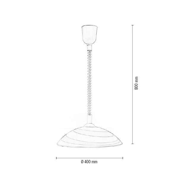 Circle Pendant Lamp 1xE27 Max.60W White Synthetic Material/White Synthetic Material Cable/White Glass 4314502
