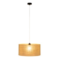 Jute Lampa Wisząca 1xE27 Max.60W Czarny/Transparentny/PVC/Beżowy 16910104