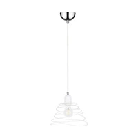 Komet Pendant Lamp 1xE27 Max.60W Chrome Metal/White Metal/White PVC Cable 1854102