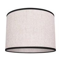 Lampshade Cylinder E27 H30 Beige Linen with black ribbon A0080