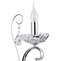 Alessa Wall Lamp 1xE14 Max.40W Chrome Metal/Transparent Glass 9014128