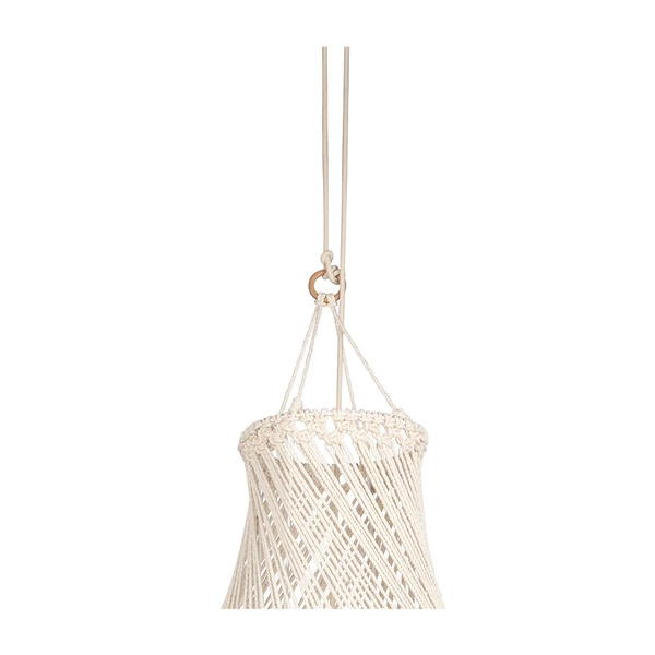 Reve Pendant Lamp 3xE27 Max.15W LED Oiled Oak/Cream Braided Cotton Cord/Natural Fabric Cable 18127374