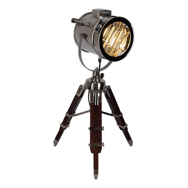 Movie Table Lamp 1xE27 Max.60W Aluminum Metal/Wenge Wood 1223127