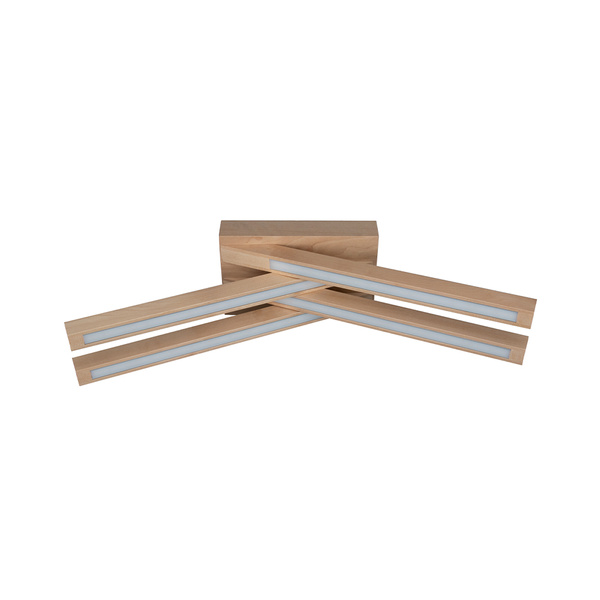 Linus Crossed Ceiling Lamp 4xLED 24V Integrated 1680lm 3000K 18W Birch Wood