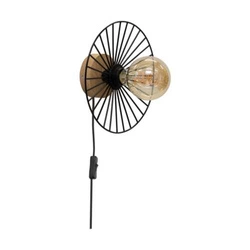 Antonella Wall lamp 1xE27 Max.25W Oiled Oak/Black 289049174