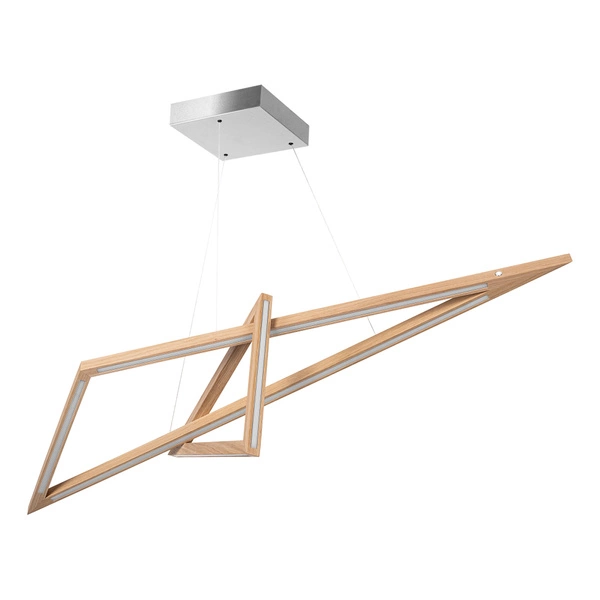 Vinci Pendant Lamp 2xLED24V 60W Int. Oiled Oak/Matte Nickel with Touch Dimmer/Rollizug 1027420800000