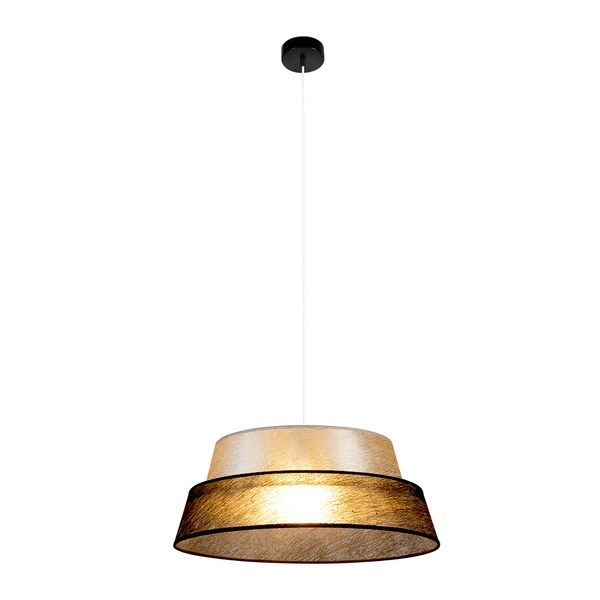 Nevoa Lampa Wisząca 1xE27 Max.60W Czarny/Transparentny PVC/Srebrny-Czarny 150060104