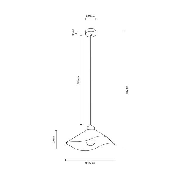 Hattu Pendant Lamp 1xE27 Max.40W Oiled Oak/Black Fabric Cable/Black Fabric Shade 1614119174