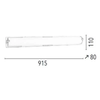 Lampa ścienna ROMY biała 91cm 3481128