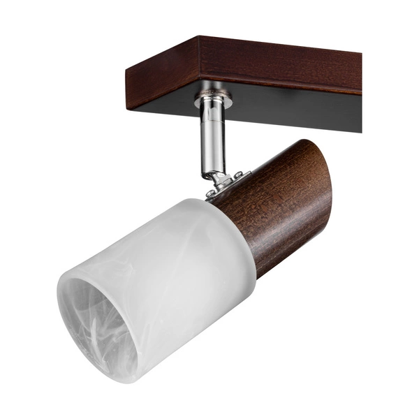 Lampa Sufitowa Birgit 3xE14 Max.40W Drewno Buk Orzech/Szkło Alabastrowe 2222376