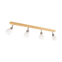 Kira Ceiling Lamp Incl. 4xG9 LED 300lm 2700K 3W Oiled Oak/Satin Metal/White Glass 2047417420993