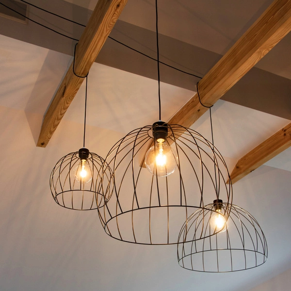 Lampa wisząca Coop 1xE27 maks. 60W czarny metal/czarny kabel PVC 1883904