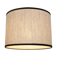 Lampshade Cylinder E27 H30 Beige Linen with black ribbon A0080