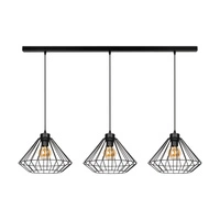 Lampa wisząca Raquelle 3xE27 maks. 60W czarny metal/czarny kabel PVC 187149304