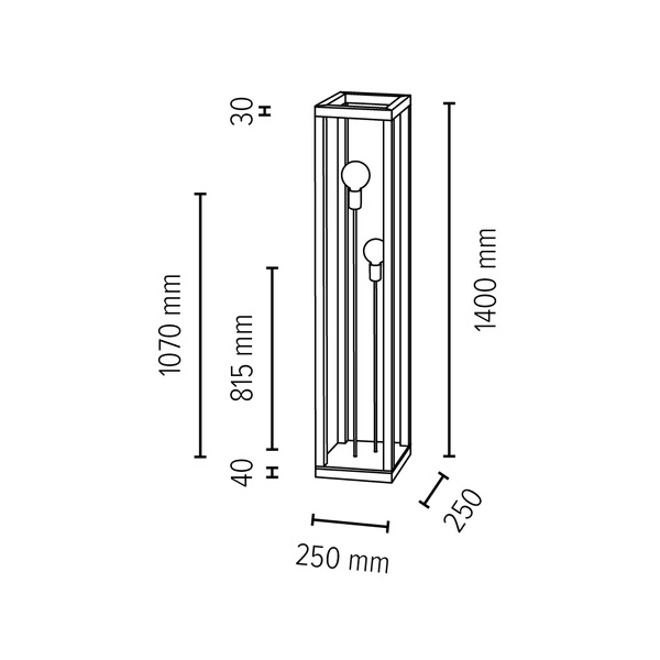 Kago Floor Lamp 2xE27 Max.60W Oiled Oak/Black 51524274