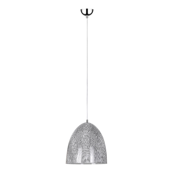 Natura Pendant Lamp 1xE27 Max.60W Chrome Metal/Black PVC Cable/Gray-White Metal 9805128