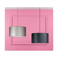 Lampa wisząca Mirabella 1xE27 maks. 60W chromowany metal/antracytowy kabel z tkaniny/brązowy klosz z materiału syntetycznego 1693128