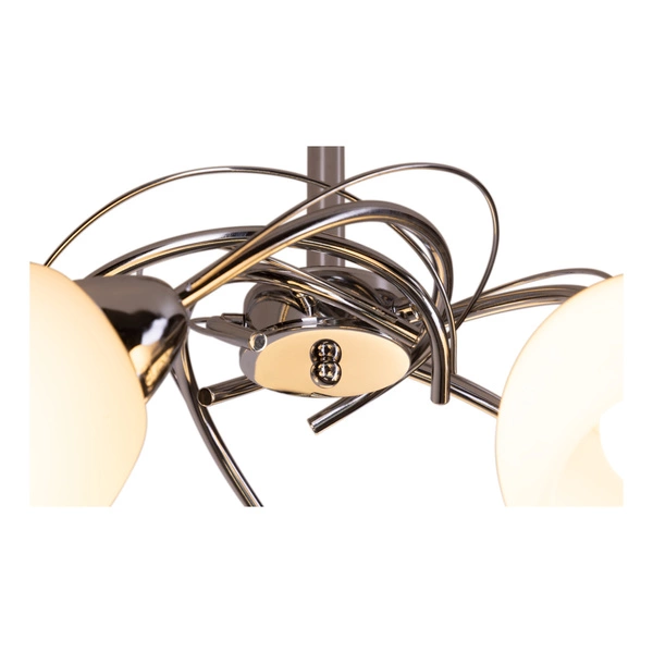 Pisa Ceiling Lamp 5xE27 Max.60W Chrome Metal/White Glass 8280528