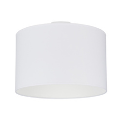 Timon Ceiling Lamp 1xE27 Max.40W White Metal/White Fabric Shade