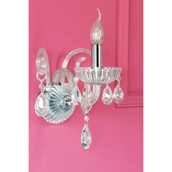 Queen Wall lamp 1xE14 Max.40W Transparent/Chrome 9140102