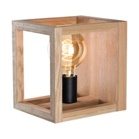 Kago Wall Lamp 1xE27 Max.40W Oiled Oak/Black Metal 9159174